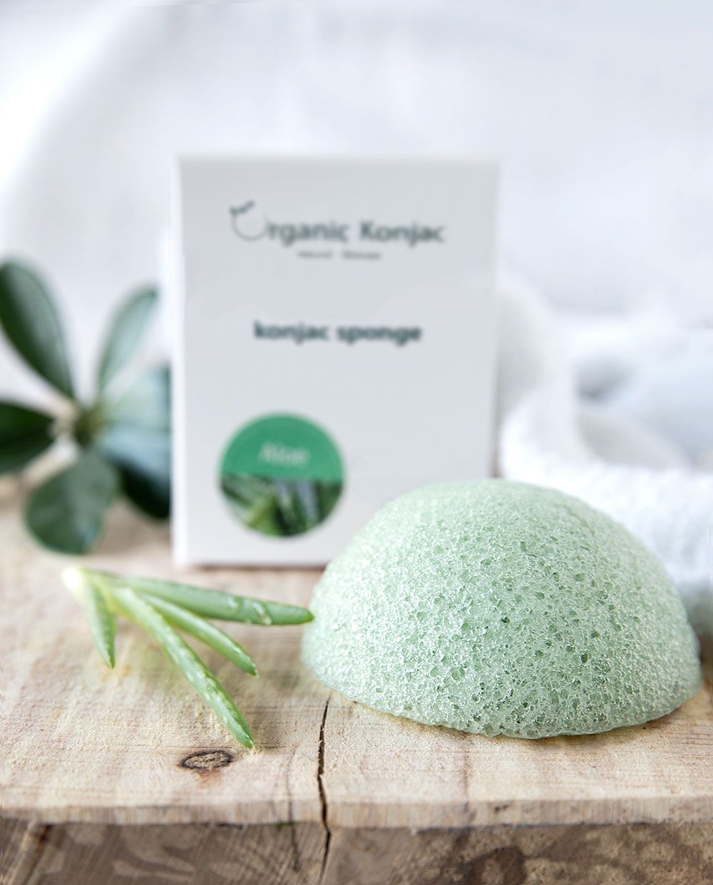 Organic Konjac Svamp Aloe Vera - Tør hud