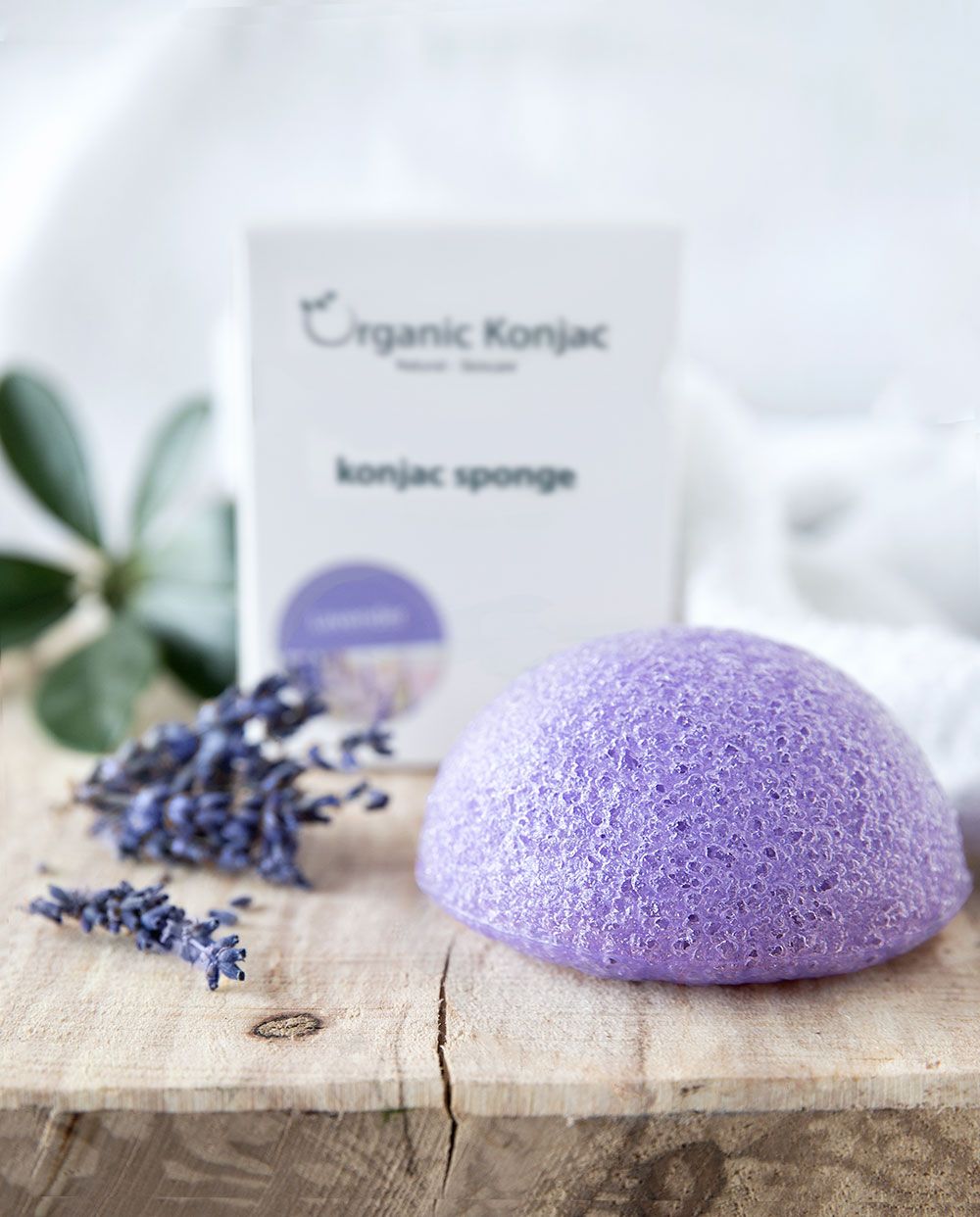 Organic Konjac Svamp Lavendel - Sart, rød og stresset hud