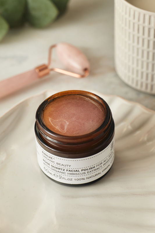 Evolve Organic Rose Quartz Facial Polish, 60 ml