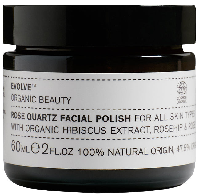 Evolve Organic Rose Quartz Facial Polish, 60 ml
