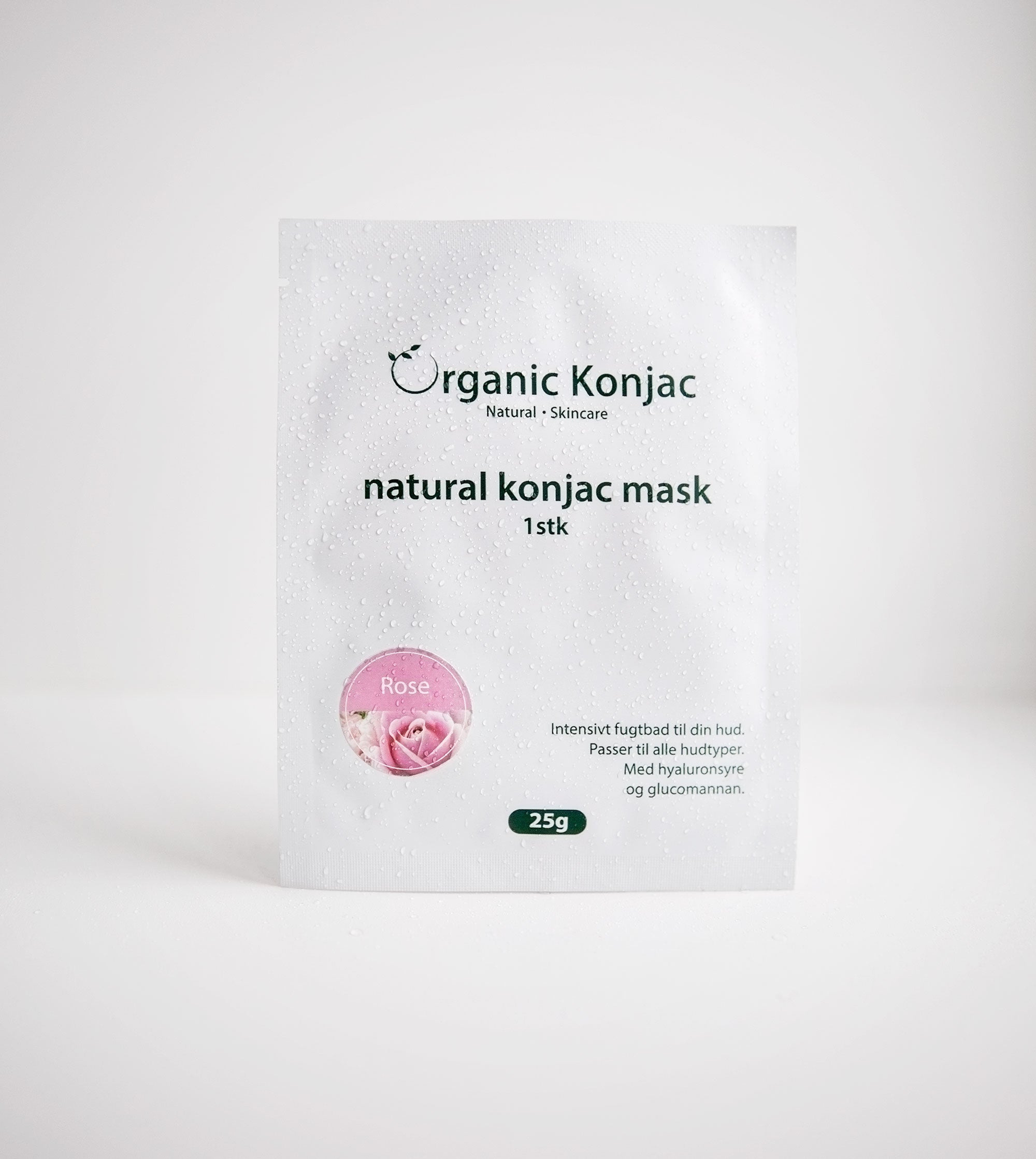 Organic Konjac Mask - Rose, 5 stk.