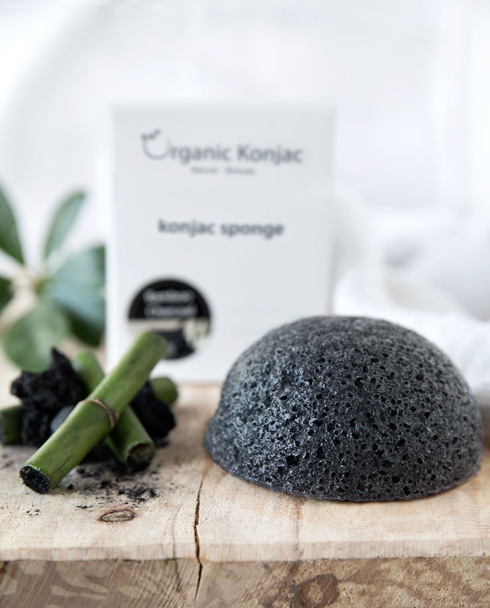 Organic Konjac Svamp Bamboo Charcoal